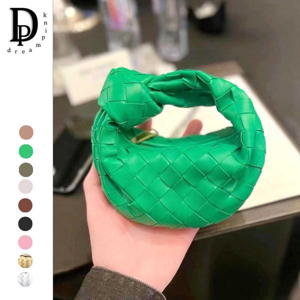 

totes new mini weave women bag luxury design party female clutch bag classic knitting leather knot hobos 2023 chain purse and handbag g23020