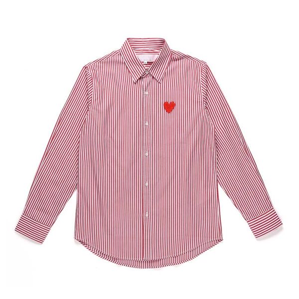 

designer men's shirts fashion red stripe with red heart casual business social and business shirt spring autumn slimming the most fashi, White;black