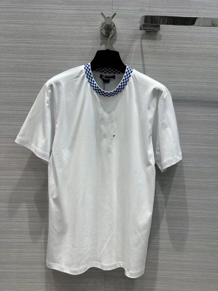 

milan runway women's t-shirt 2023 new spring summer print designer tees brand same style 0201-11, White