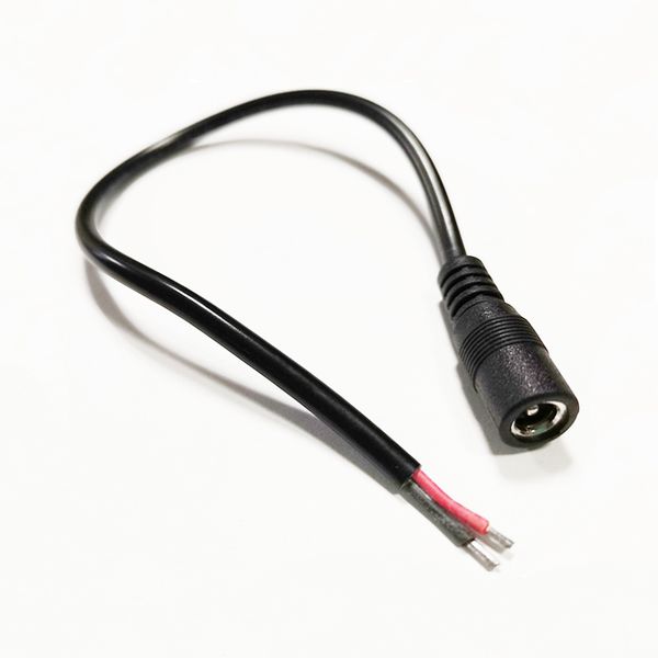 

18awg dc 5.5*2.1mm female plug cctv power charger cable about 25cm / 300pcs