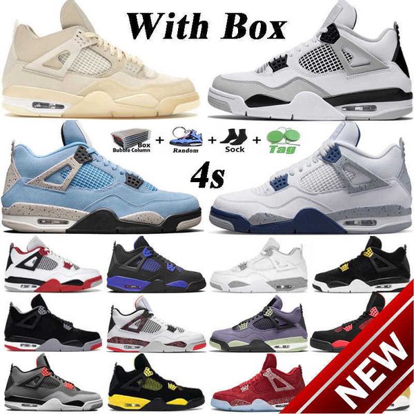 

2023 og basketball shoeswith box jumpman 4 mens shoes 4s midnight navy cement military black university blue sail cat oreo bre