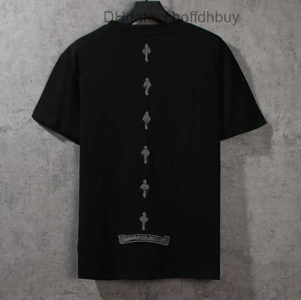 

men's t luxury shirt fashion brand tees men women sanskrit letter couple t-shirt sweatshirt horseshoe flower short sleeve polos cross, White;black