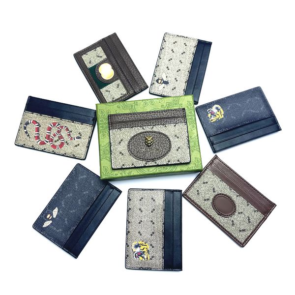 

little bee wallet card holder luxury genuine leather purse fashion womens purses men printed pattern key ring shor square luxurys 196x, Red;black