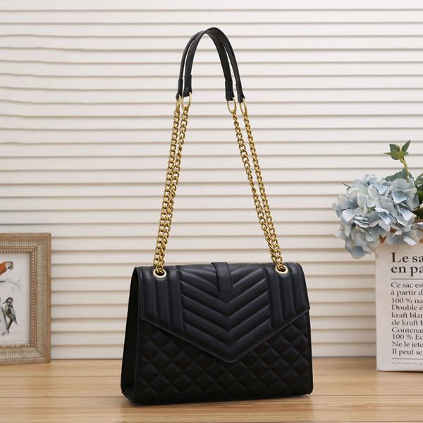 

designer bags luxurys women handbags shoulder metal chain gold silver handbag genuine leather bag flip cover diagonal messenger crossbody ha