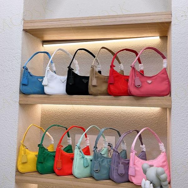 

designers multicolor new hobo shoulder bags nylon handbags purses for womens fashion luxurys bag classic letter with box 22cm 24cm
