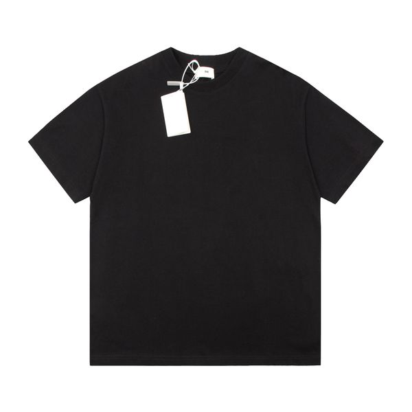 

spring and summer new t-shirt printed short-sleeved pure cotton wool combed cotton fabric imported material printed for men and women, White;black