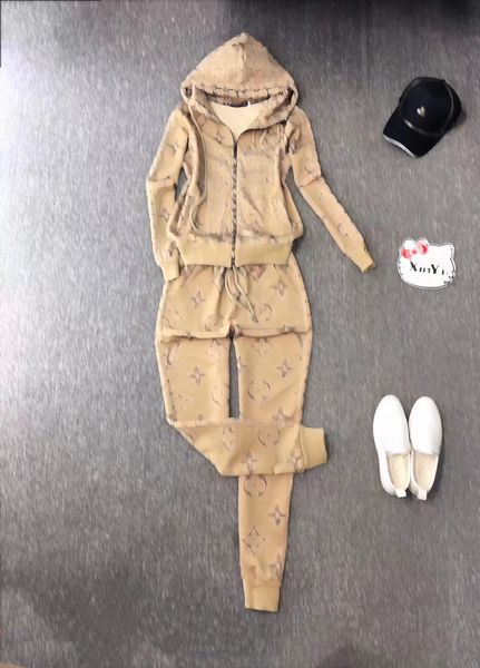 

women's two piece pants boy and girl couple designer new suit hooded star sweater elastic waist sports trousers ins styleoriginal, White
