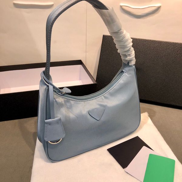 

5a quality canvas underarm bags hobo 2023 luxury bag of prads women designer handbag winter zipper purse fashion crossbody bag shoulder bag