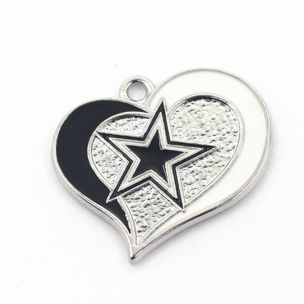 

charms 12pcslot heart star dangle diy bracelet necklace jewelry football sport hanging charm 230131, Bronze;silver