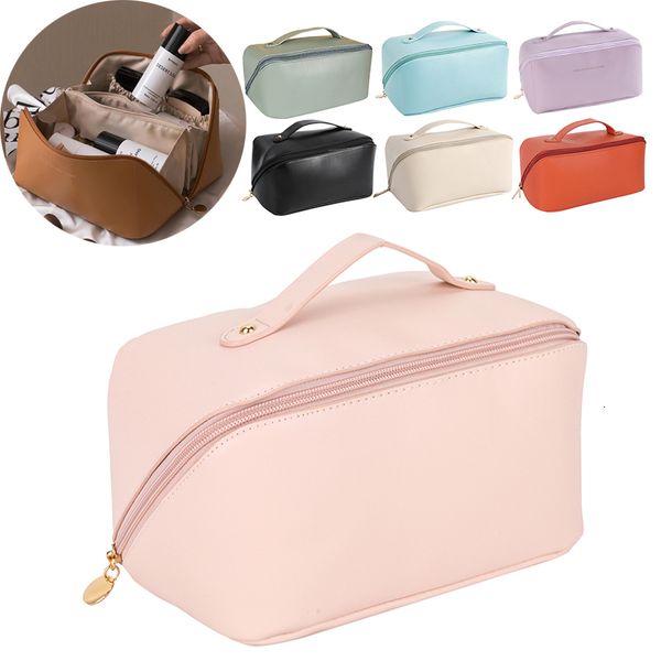 

cosmetic bags cases portable travel cosmetic bag large capacity woman makeup organizer handbag pillow toiletry kit retro multifunction stora