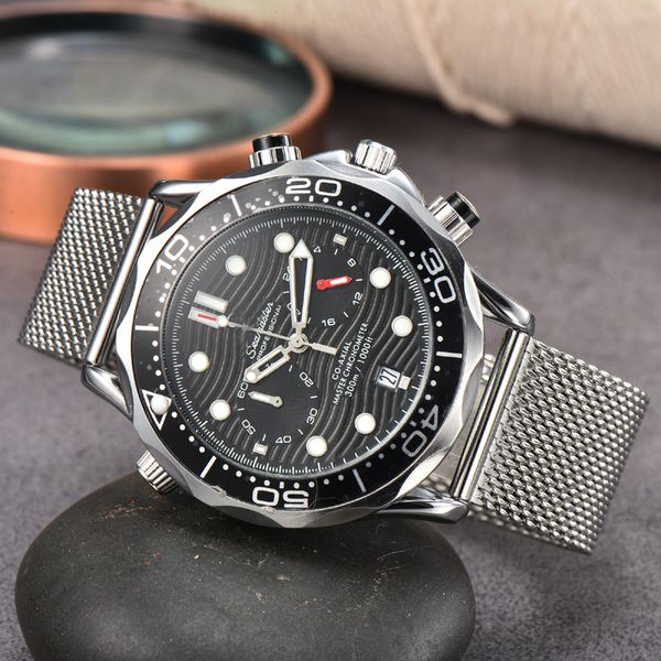 

fashion omeg stainless steel wrist watches for men 2023 new mens designer watches all dial work quartz watchs luxury brand clock men wholesa, Slivery;golden