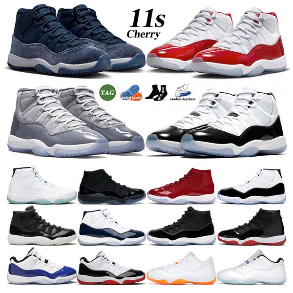 

2023 jumpman 11 11s basketball shoes mens womens cherry cool grey midnight navy velvet winlike 96 space jam concord bred cap and gown sneake