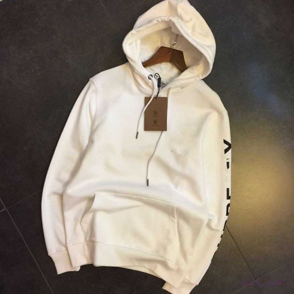 

designer luxury burberys classic autumn and winter burbs family letter kirin arm hooded plush sweater for men women hoodie good, Black