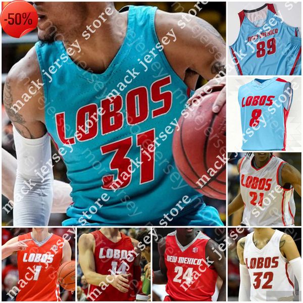

custom new mexico lobos basketball jersey ncaa college jaquan lyle bragg jr maluach jackson caldwell mcgee snell granger manigault martin, Black;red