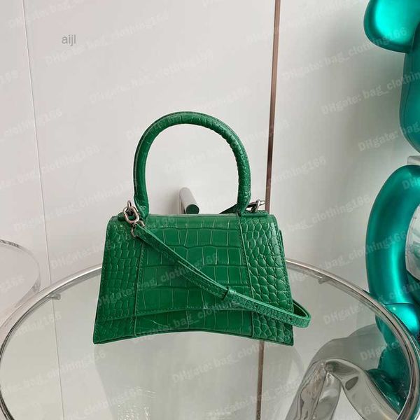 

designer shoulder bag handbag woman hourglass purses handle crocodile embossed leather long flap handbags crossbody bags