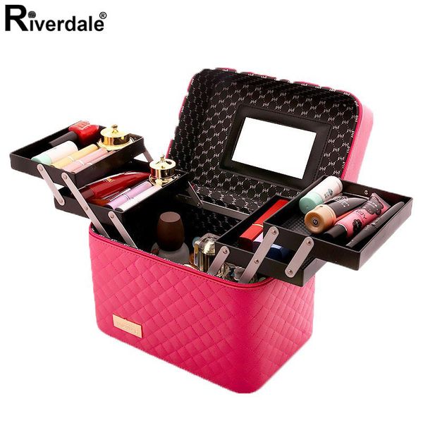 

cosmetic bags cases women large capacity professional makeup organizer fashion toiletry cosmetic bag multilayer storage box portable pretty