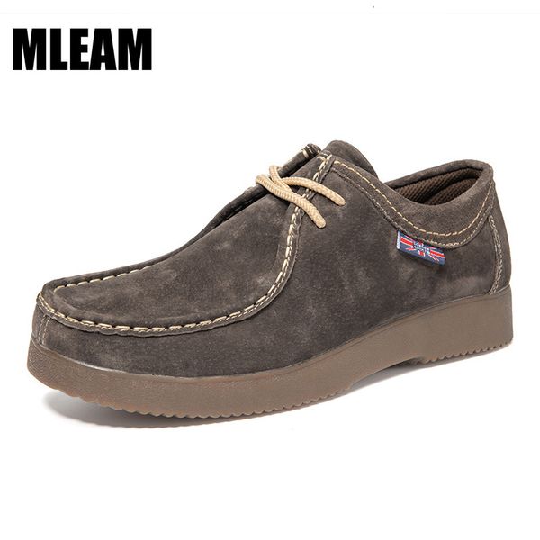 

dress shoes men's cow suede womens lace up leather casual cargo spring outdoor work sneakers retro brand designer boots 230201, Black