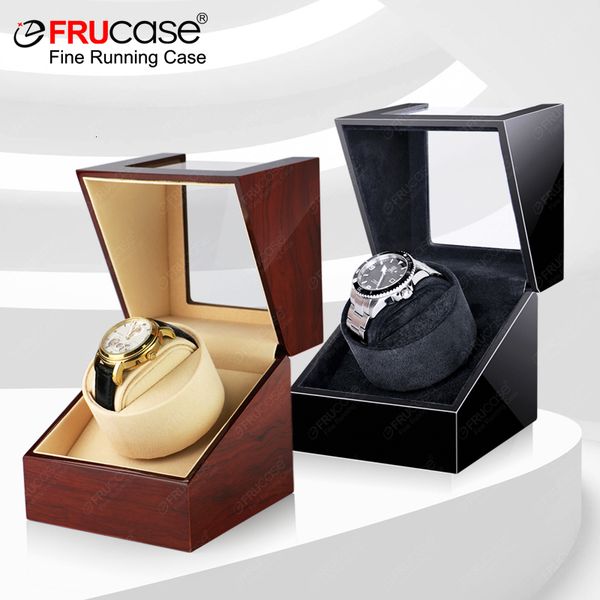 

watch winders frucase wooden for automatic es box use usb cable with battery option 230131, Black