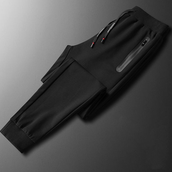 

men's pants plus size 7xl 8xl mens casual joggers sports pant loose version fitness streetwear running big trousers workout sweatpants, Black