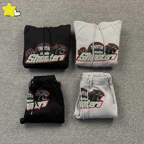 

mens tracksuits tiger towel embroidered trapstar hoodie men women casual couple lovers pullover cotton sweatshirts 230131, Gray