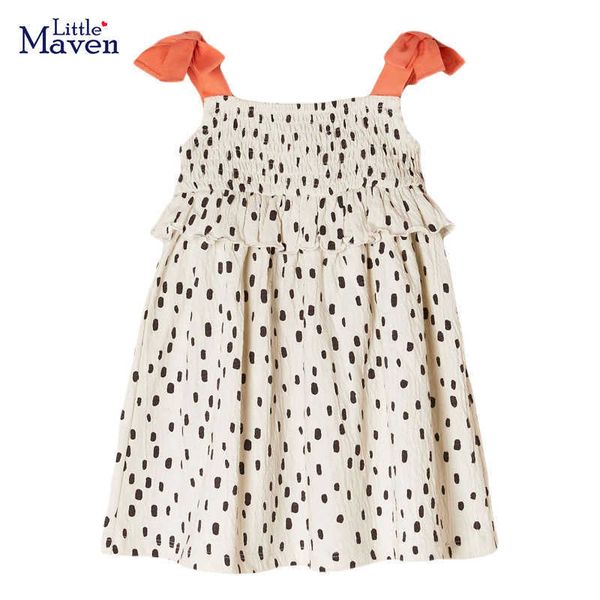 

girl's dresses little maven 2023 new fashion summer dress cotton lovely casual clothes children vestidos pretty for kids 2-7 year 0131, Red;yellow