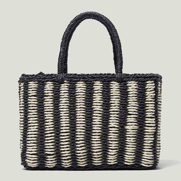 

shopping bags summer casual straw handbags for women woven rattan beach ladies market tote bucket weave female handle candy purse 220318