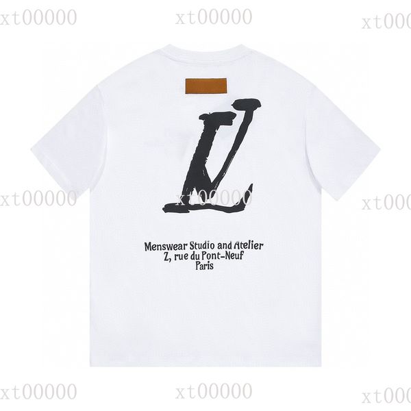 

23ss designer letter printed t shirts tee sweatshirt fashion high street short sleeves summer casual t-shirt breathable men women crew neck, Black;brown
