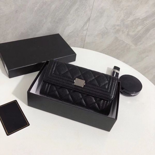 

women purse luxury black classic fold wallets black 19x10cm large genuine leather fashion buckle clutch bag diamond long coin purses multi-c, Red;black