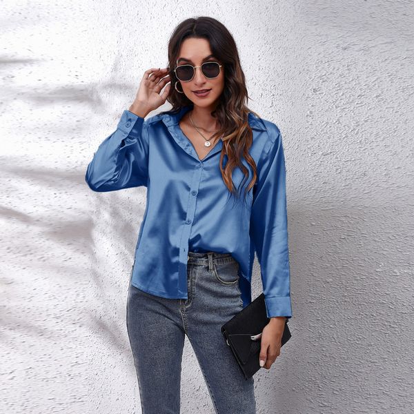 

women's blouses shirts satin women shirt fashion womens basic elegant white shirt women long sleeve blouses autumn female clothing shi
