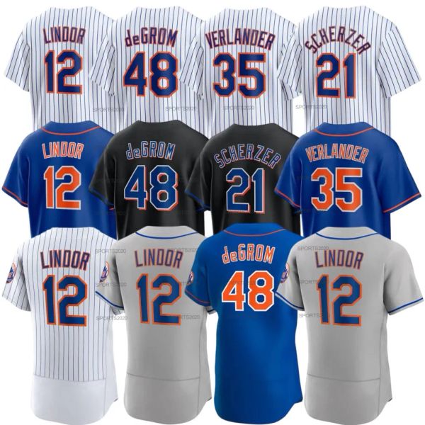 

custom justin verlander pete alonso 2023 baseball jersey francisco lindor edwin diaz kodai senga javier baez starling marte jacob degrom dar, Blue;black