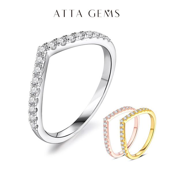

solitaire ring attagems diamond s jewelry women engagement 925 sterling silver wedding band 230131, Golden;silver