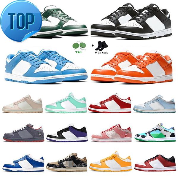 

2022 mens running shoes low black white unc pon dust coast university red green glow court purple men trainers women sneakers d2689