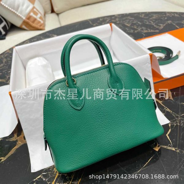 

original edition handbags designer her bags fashion luxury brand high pure hand sewn mini bolide bowling bag chevre goat skin velvet greenel