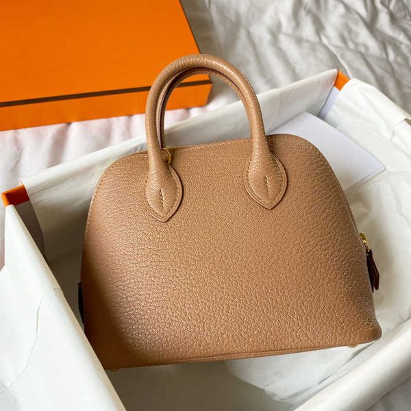 

original edition handbags designer her bags fashion luxury brand pure manual wax mini goat skin bowling bag leather hand held cros