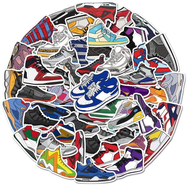 

50pcs shoe sneaker stickers for water bottle basketball stickers graffiti stickers for diy luggage lapskateboard motorcycle bicycle stickers