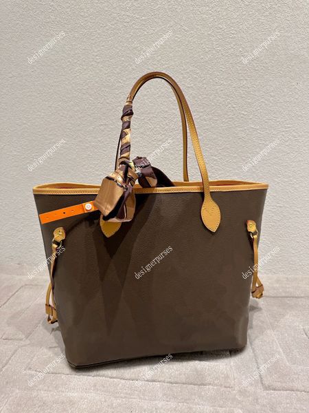 

tz classic never shopping bag large capacity ol commuter handbag red inner with zipper purses 2 pieces tote bags fashion brown flower should