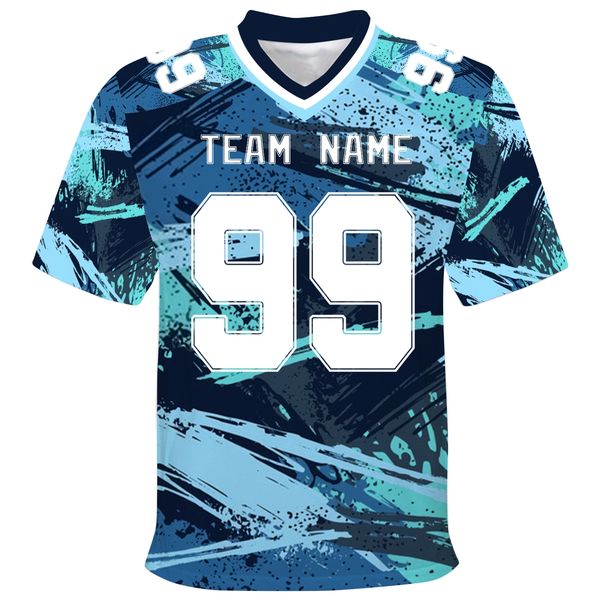 

custom men women youth blank football jersey mesh gradient athletic sports shirt personalized stitched name number, Black;red