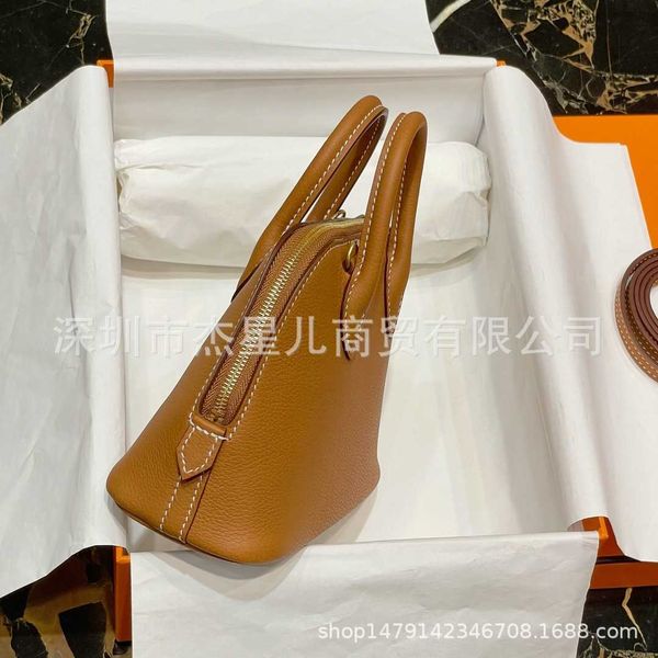 

handbags designer her bags fashion luxury brand high pure hand sewn mini bolide bowling bag goat leather 37 golden brownelegant classic tote