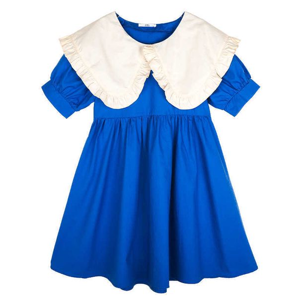 

girl's girls dress summer new 2022 children two color patchwork clothing college style kids mid-length dresses #7027 0131, Red;yellow