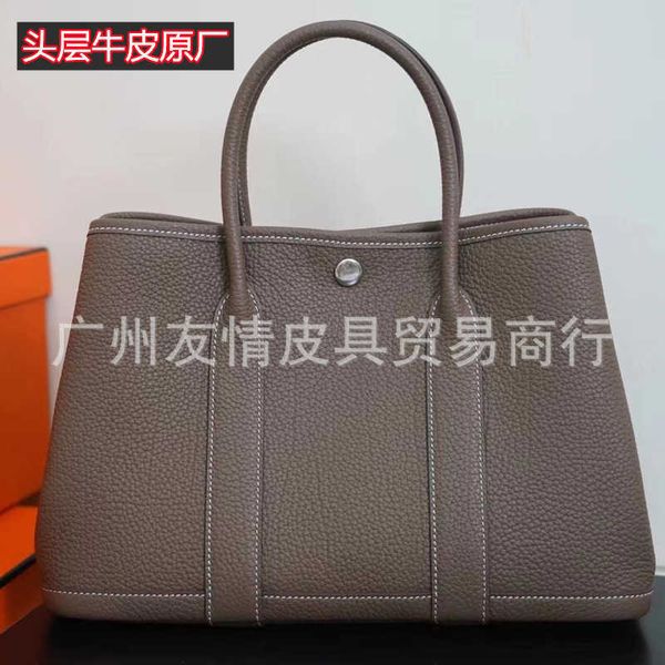 

handbags designer her bags fashion luxury brand genuine leather women handheld tote versatile garden large capacity litchi togo elegant clas