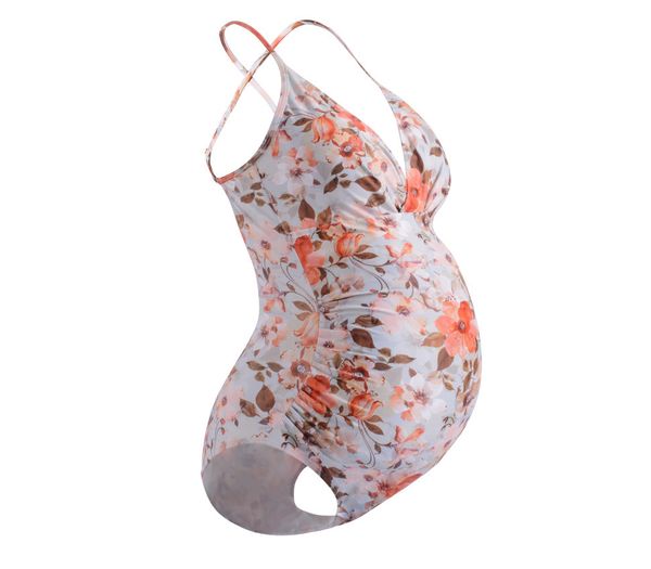 

maternity swimwears swimsuit printed bikini swimwear plus size summer pregnant beachwear 230201, White