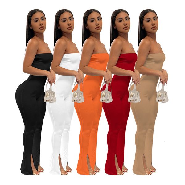 

women's jumpsuits rompers echoine hem slit elastic bodycon jumpsuit woman suspenders sleeveless skinny flared trouser romper yoga overa, Black;white