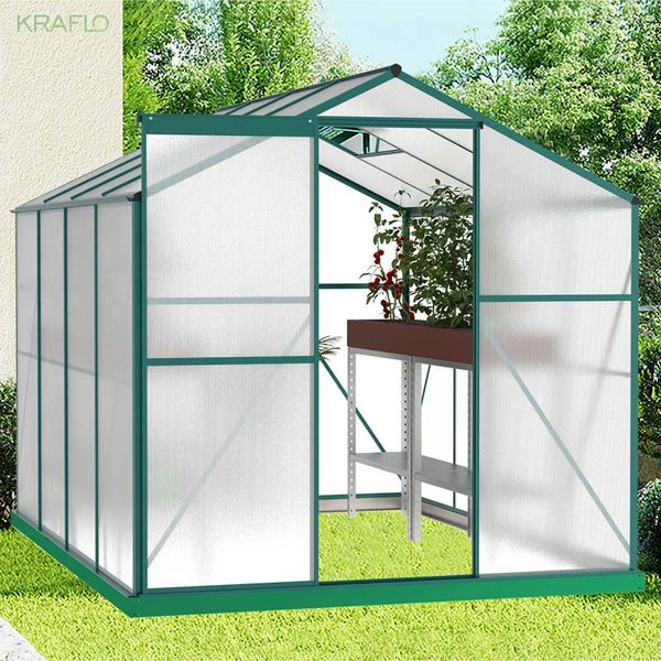 

garden planting prefab winter pc sheet greenhouse kraflo luxury small robust polycarbonate plastic green house walk in
