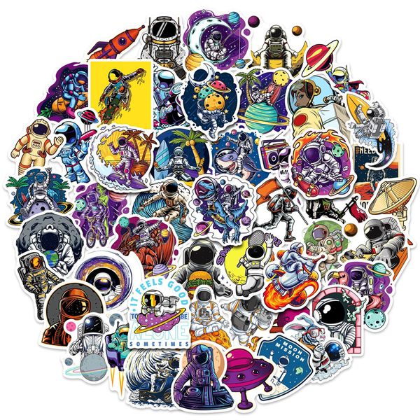 

50pcs nasa logo space astronaut graffiti stickers for diy luggage lapskateboard motorcycle bicycle stickers t01040765