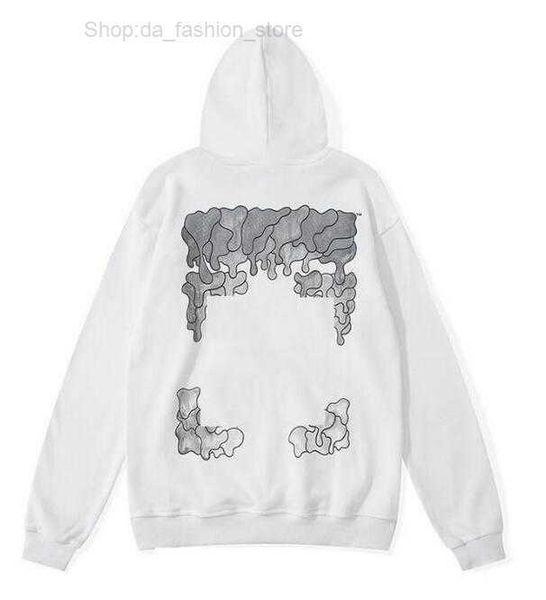 

luxury designer mens fashion hoodie pure cotton off mona lisa print speed bump arrow geometric pattern hip hop street couple 2vzr, Black