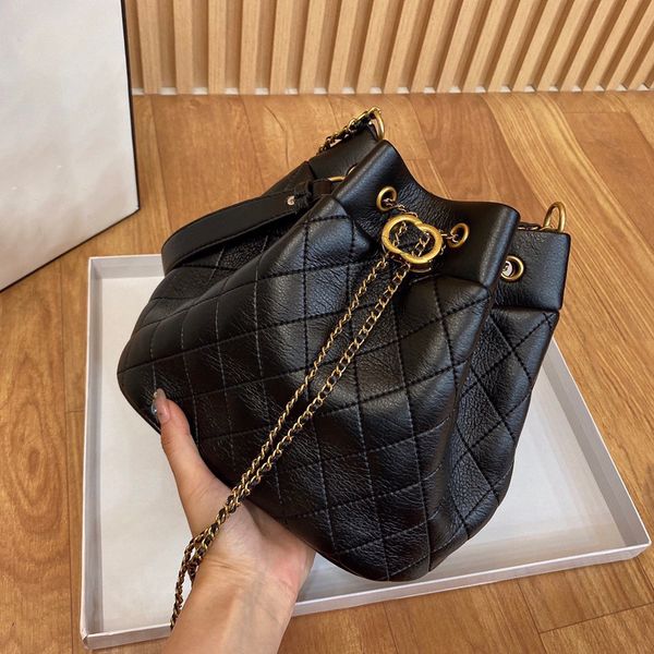 

french womens drawstring bucket black bags handle totes remove long strap crossbody shoulder handbags outdor sacoche purse 25x15x22cm for gi