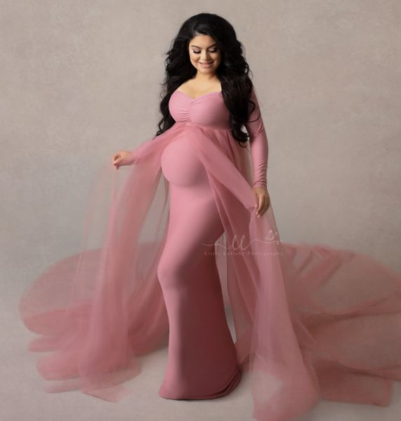 

maternity dresses pink pography props shoulderless pregnancy long dress for pregnant women maxi gown baby showers po shoot 230201, White