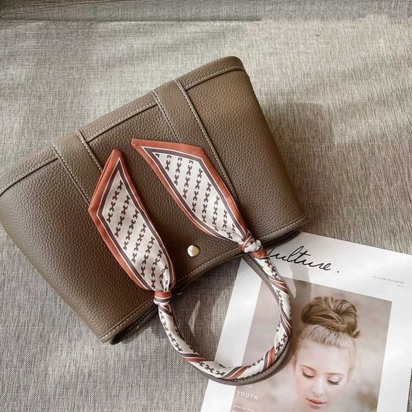 

original edition handbags designer her bags fashion luxury brand layer cowhide litchi pattern garden bag simple large capacity one shoulder