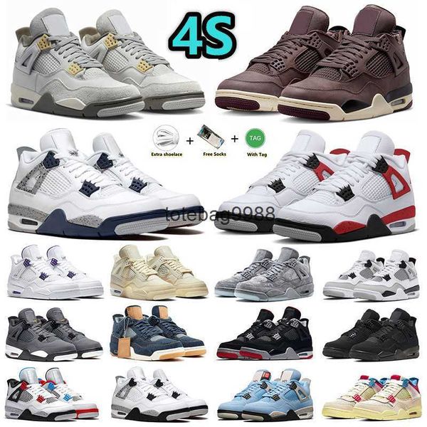 

jumpman 4 4s mens basketball shoes red cement military pn dust thunder royalty bred black cat unc midnight navy violet ore canvas men