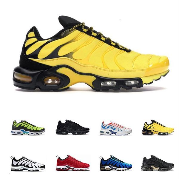 

running shoes for man woman tn plus sports sneakers triple red white black 3d glasses spray paint men trainers281a